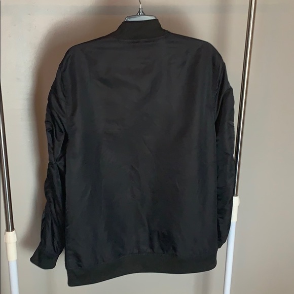 Black Bomber Jacket - Picture 2 of 3